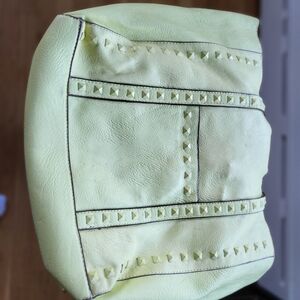 Pale Yellow Studded Bag In A Bag